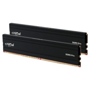 Crucial Pro 32GB (2x16GB) DDR5 6000MHz Desktop RAM – CP2K16G60C48U | CL48 | Backward Compatible