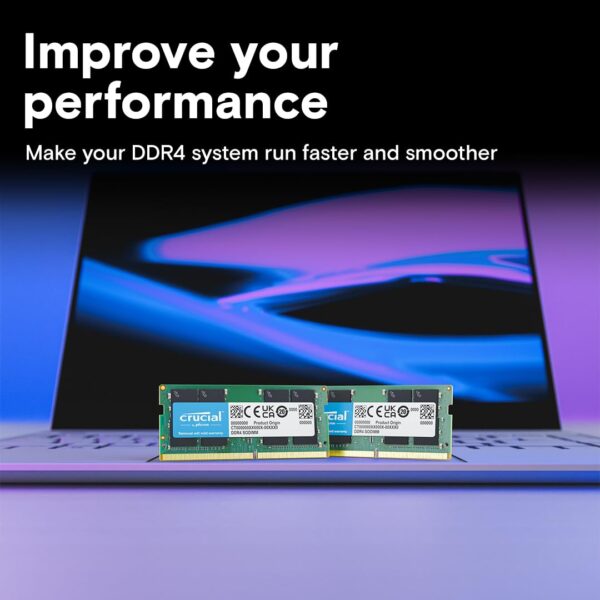 Crucial 32GB DDR4 3200MHz Laptop RAM – CT32G4SFD832A | CL22 | Backward Compatible - Image 2