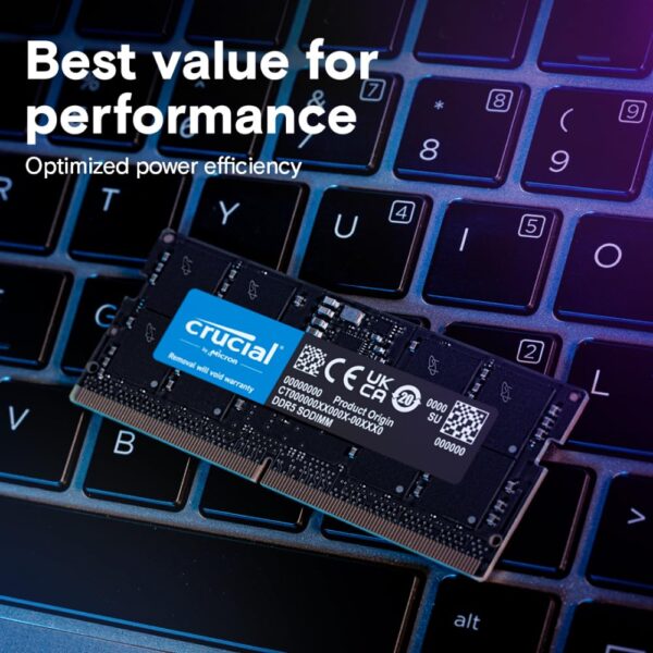 Crucial 16GB DDR5 4800MHz Laptop RAM – CT16G48C40S5 | CL40 | High-Speed SO-DIMM - Image 4