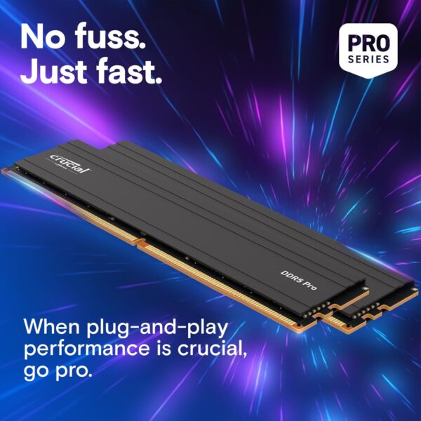 Crucial Pro 32GB (2x16GB) DDR5 6000MHz Desktop RAM – CP2K16G60C48U | CL48 | Backward Compatible - Image 5