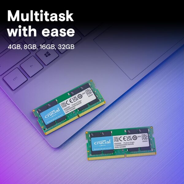 Crucial 32GB DDR4 3200MHz Laptop RAM – CT32G4SFD832A | CL22 | Backward Compatible - Image 3