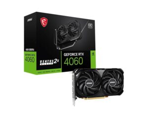 MSI GeForce RTX 4060 Ventus 2X Black 8GB OC – 1 Year Warranty