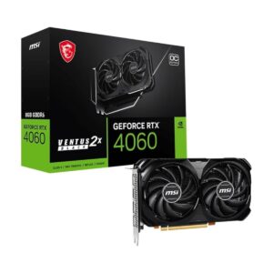 MSI GeForce RTX 4060 Ventus 2X Black 8GB OC – 1 Year Warranty