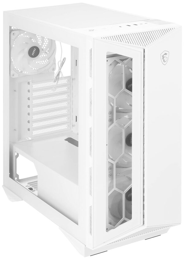MSI MPG GUNGNIR 110R White – Premium Mid-Tower Gaming Case with ARGB & 360mm Liquid Cooling Support