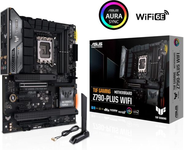 ASUS TUF Gaming Z790-Plus WiFi LGA 1700(Intel 14th,12th &13th Gen) ATX Gaming Motherboard(PCIe 5.0,DDR5,4xM.2 Slots,16+1 DrMOS,WiFi 6,2.5Gb LAN,Front USB 3.2 Gen 2 Type-C,Thunderbolt 4(USB4),Aura RGB) - Image 7